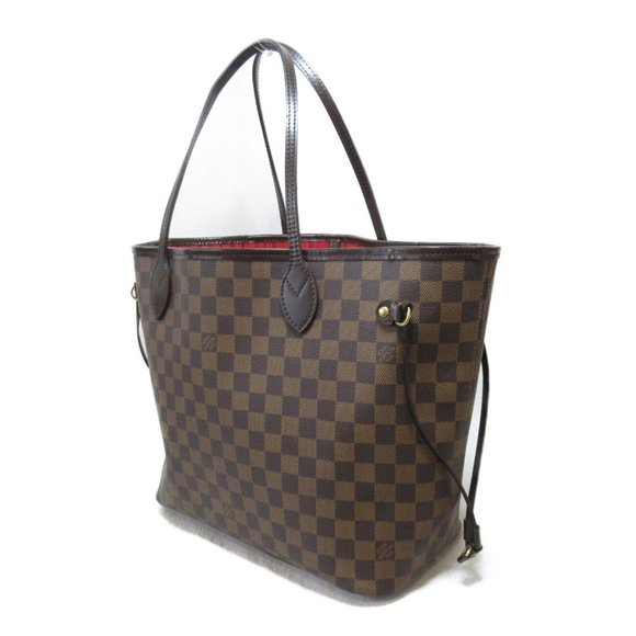 LOUIS VUITTON Neverfull MM Shoulder tote bag Damier Ebene Used LV - Picture 3 of 10